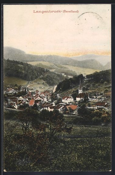 Ansichtskarten: Langenbruck /Baselland, Ortsansicht vom  – Gebraucht aus Berlin von bartko-reher