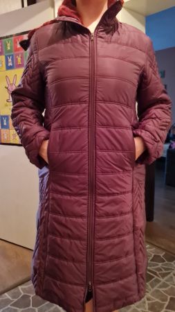 Dark red winter jacket