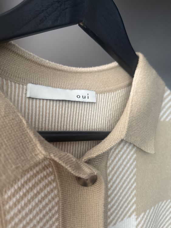 Pulls & Sweat-shirts: Oui Damen Pullover Beige Übergangsjacke Gr. S kariert – Neuf (Voir description) à Schindellegi par butterfly242011 2