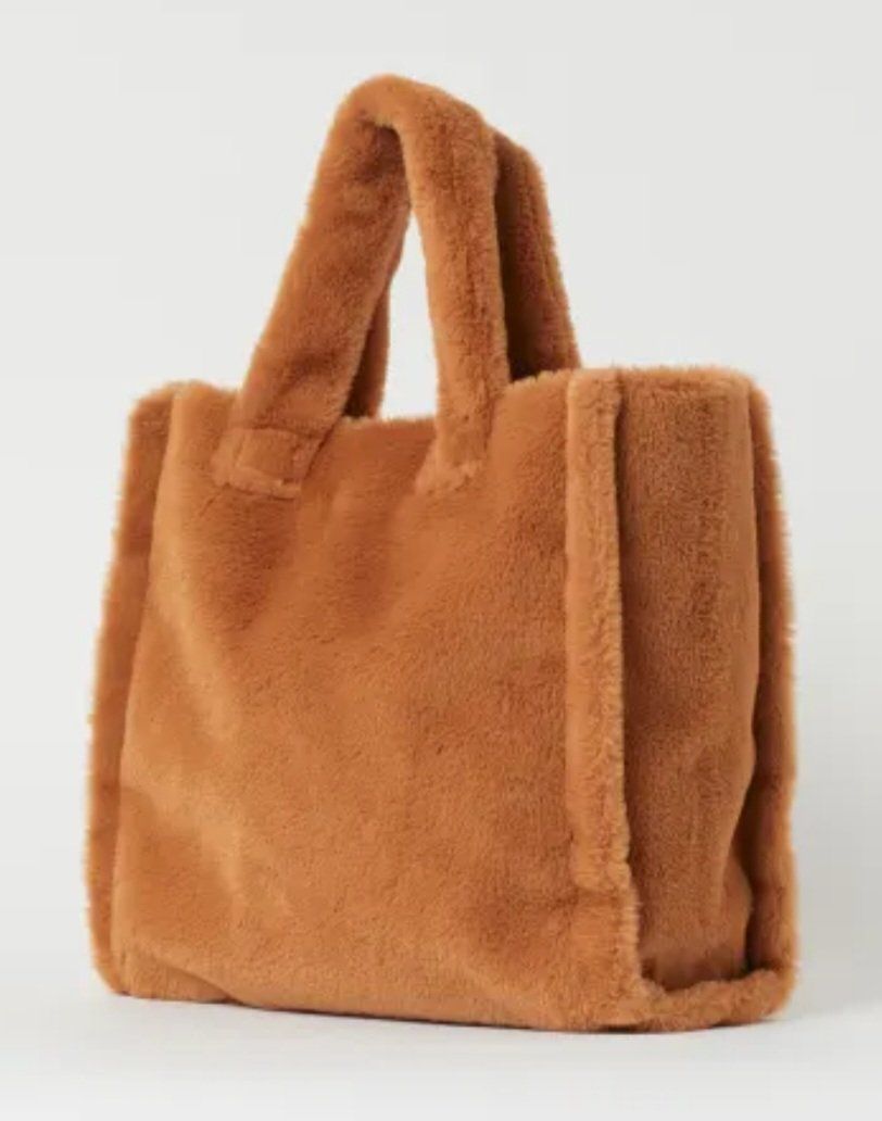 H&M Taschen für Damen: Brauner Kunstfell-Shopper – Neu und originalverpackt aus Oberengstringen von Sheera7 1