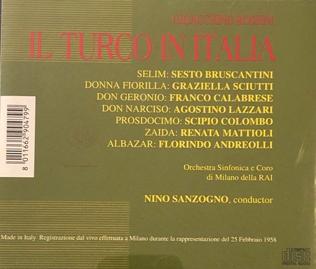 CD: Rossini - Il Turco in Italia – Usato da Grüningen venduto da azulblanco 1