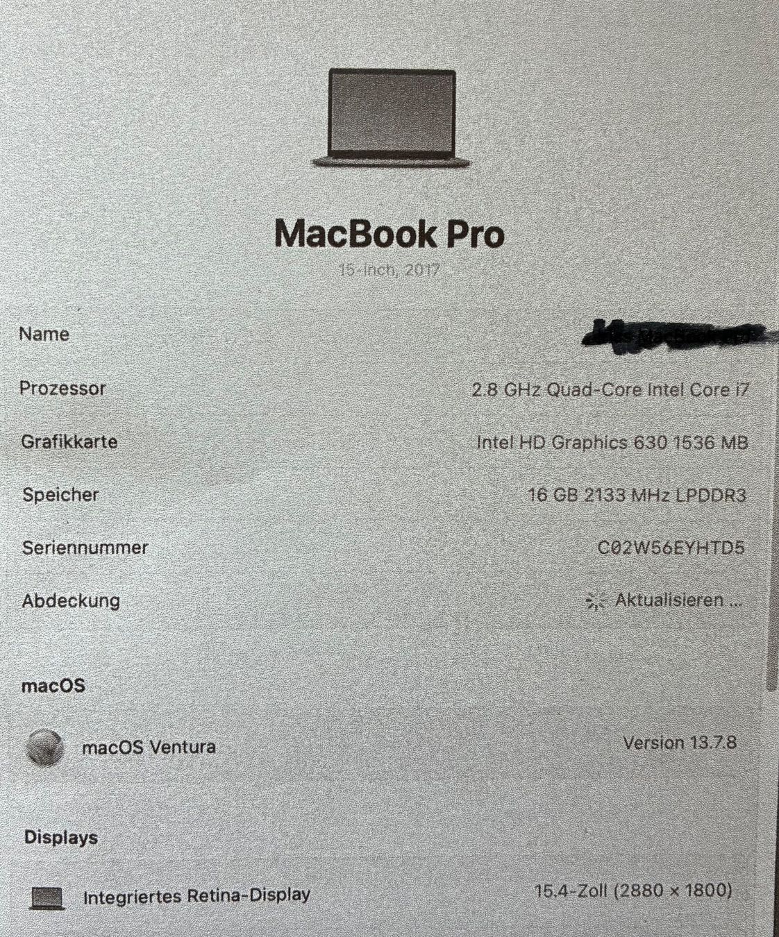 Apple Portables: MacBook Pro – D'occasion à Wabern par 1805 2