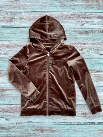 ⭐️ Samt-Hoodie Jacke von GUESS Gr 134 Top Zustand ⭐️