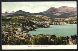 AK Lugano Paradiso, Gesamtansicht, 1907