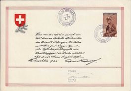 Soldatenmarken: Weihnachtsbrief General Guisan 1944, Basel