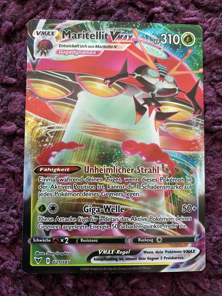 Pokémon Carte collezionabili: Pokémon Karte Maritellit VMAX Gigadynamax – Usato da Pieterlen venduto da RetoW84