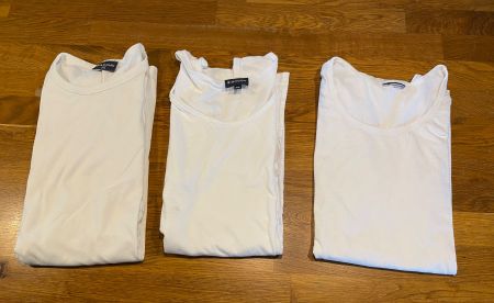 3 TRÄGERSHIRTS WEISS ZUM AUSTRAGEN GR. XXL