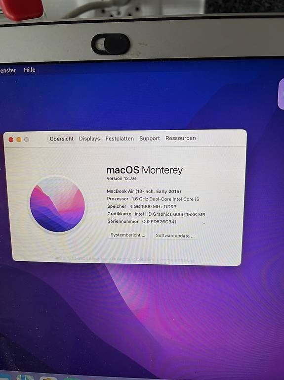 Apple Notebook: MacBook Air 13Zoll 2015 – Usato da Zürich venduto da Monbrok54 3