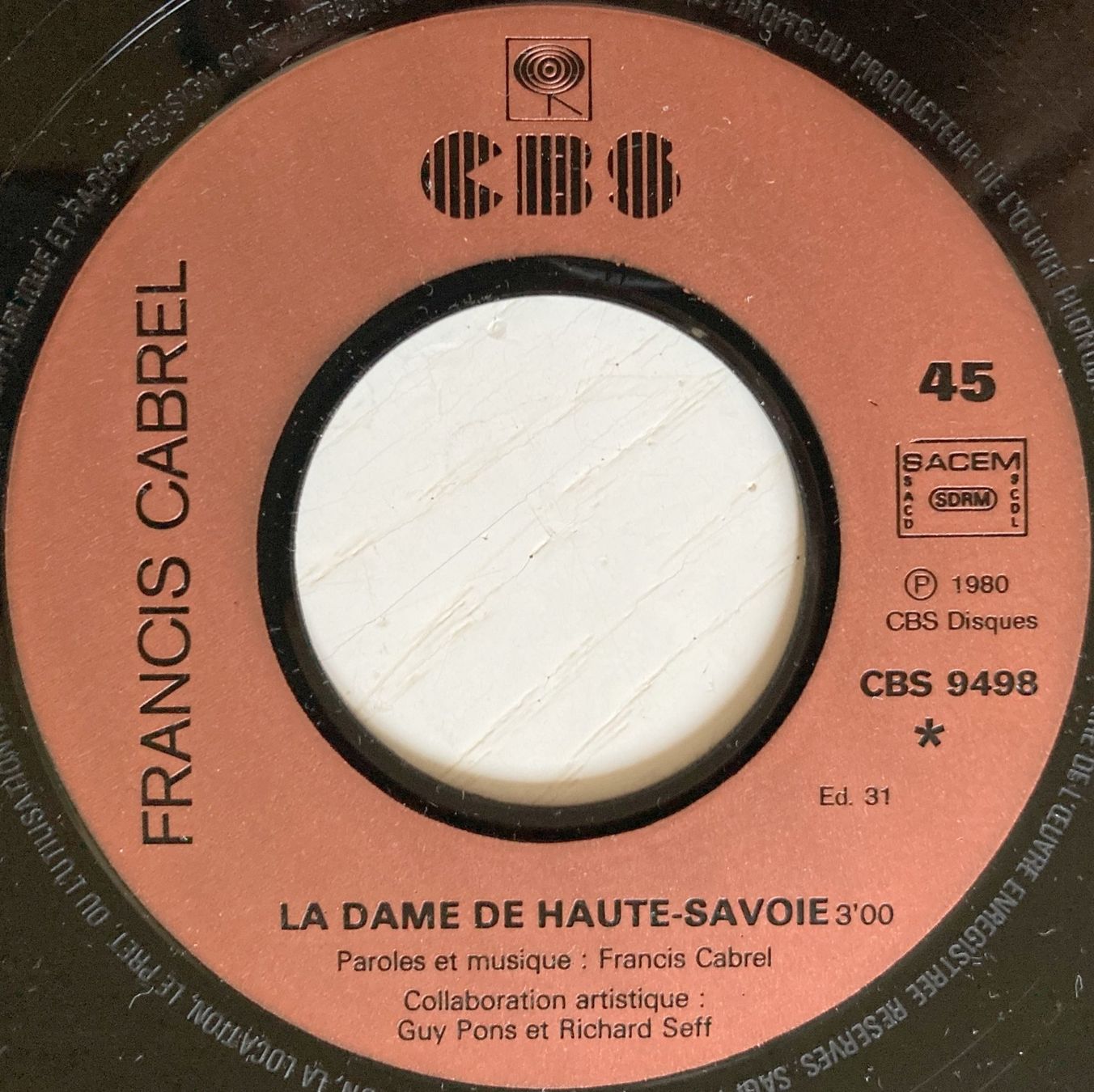 Dischi in vinile: FRANCIS CABREL - LA DAME DE HAUTE-SAVOIE – Usato da Bottens venduto da hotter-than-hell 2