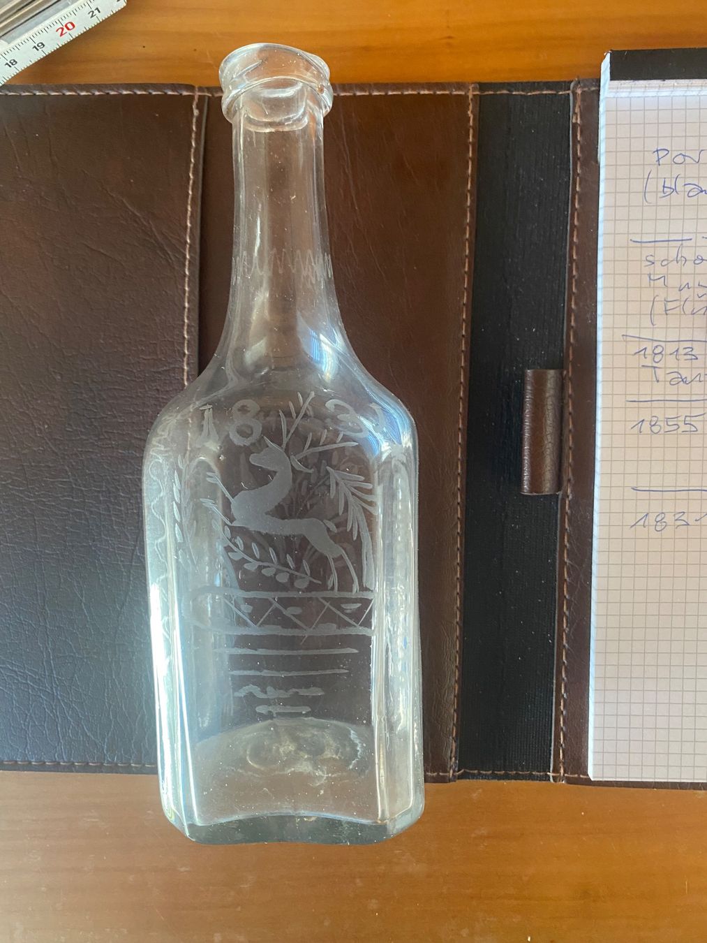 Bottiglie: 1831 Taufflasche, H= 21cm – Usato da Langendorf venduto da Antik-Samariter 1