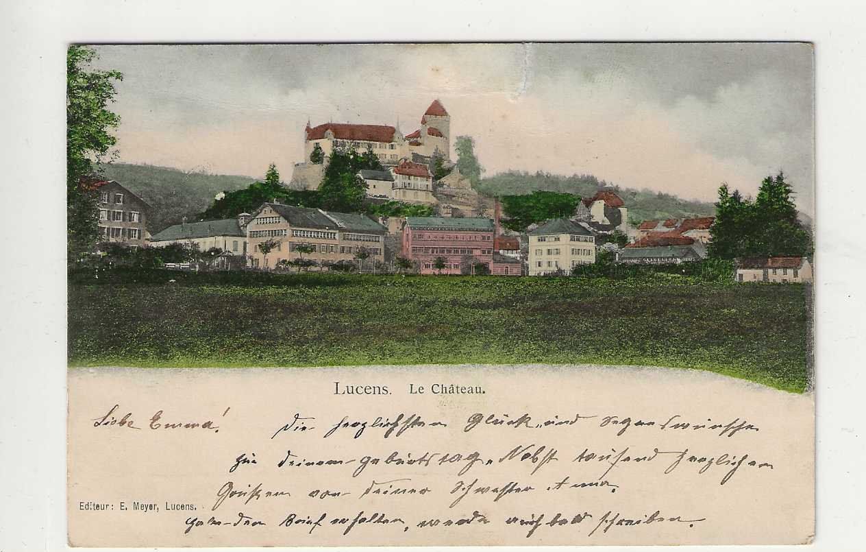 Cartoline postali: Lucens, 1904 – Usato da Spiez venduto da Niesen20