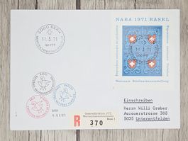 CL09 Enveloppe + Timbre Suisse 1971
