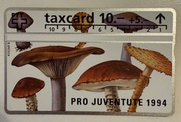PTT taxcard - Pro Juventute 1994 - Pilze - B. Brüsch