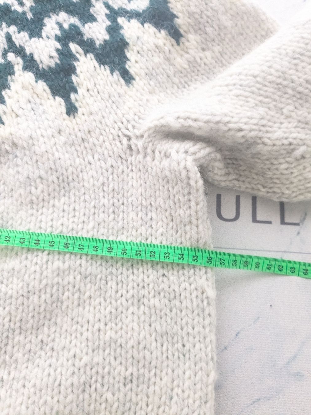 Maglioni & Felpe: Strickpullover Islandmuster grau grün L – Usato da Rorschach venduto da olg_5qq2 2