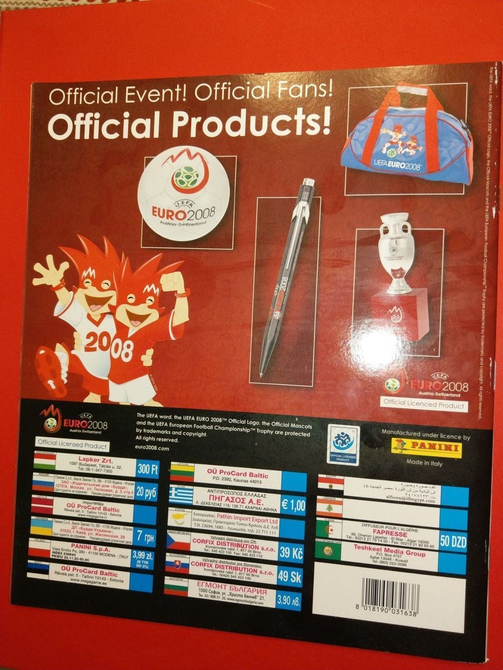 Panini Cartes à collectionner: Panini EURO 2008 Display Red Box + album – D'occasion à Thônex par Dg5 2