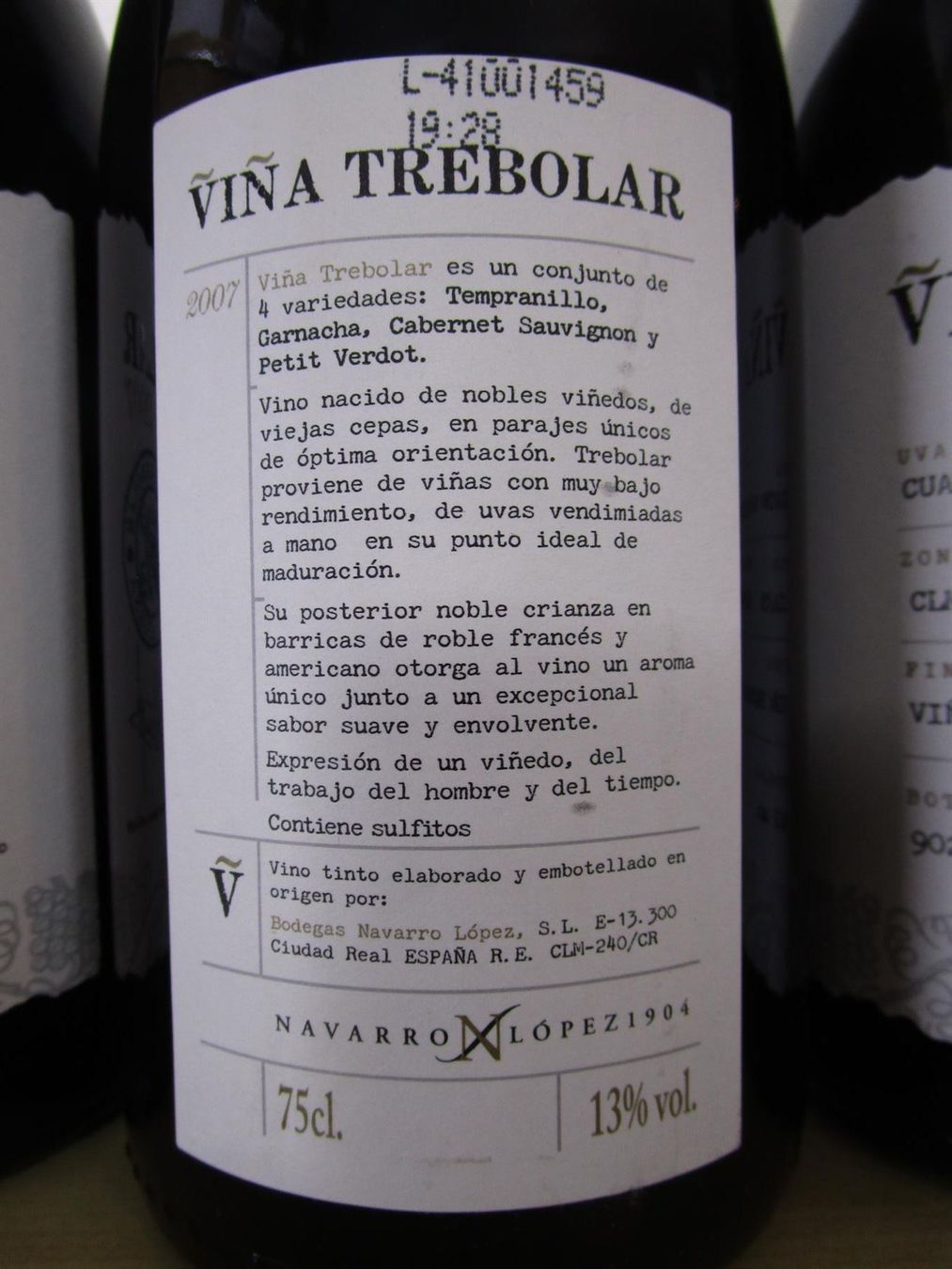 Vino: Lot 12 Fl. 2007 Viña Trebolar – Nuovo (secondo la descrizione) da Eschenbach SG venduto da brocovin 6