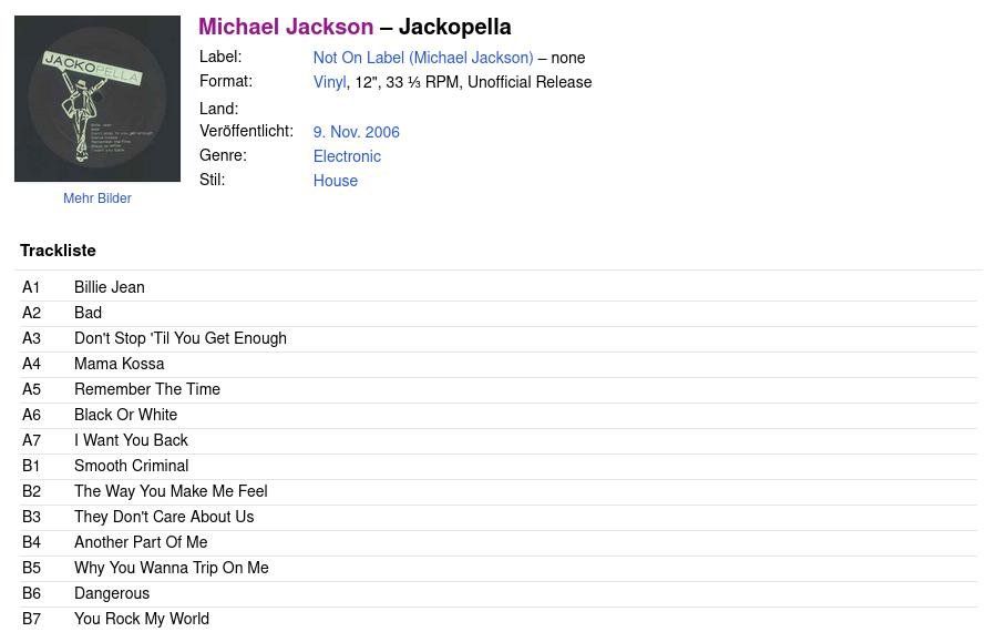 Michael Jackson - Jackopella | Acheter sur Ricardo