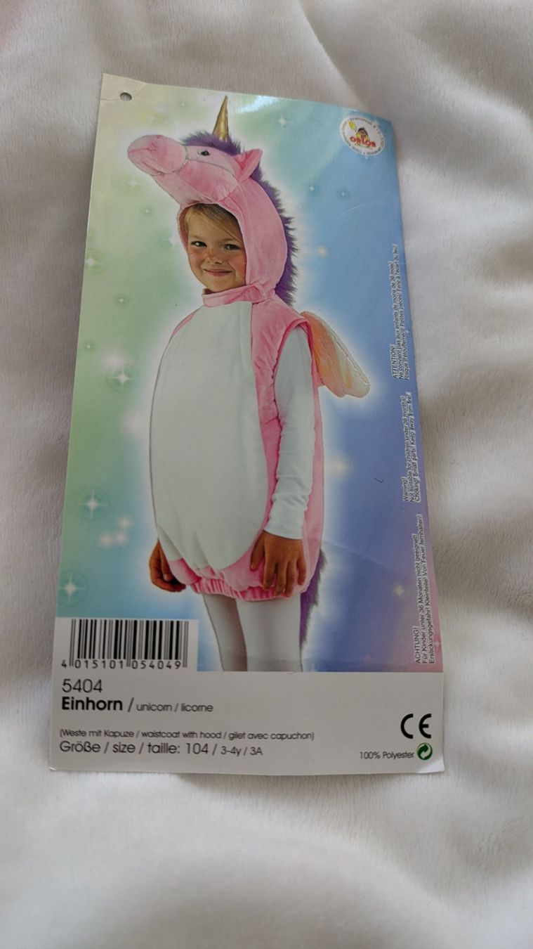 Costumi: Einhorn / Unicorn Kostüm - Gr. 104 – Usato da Staufen venduto da Fleby84