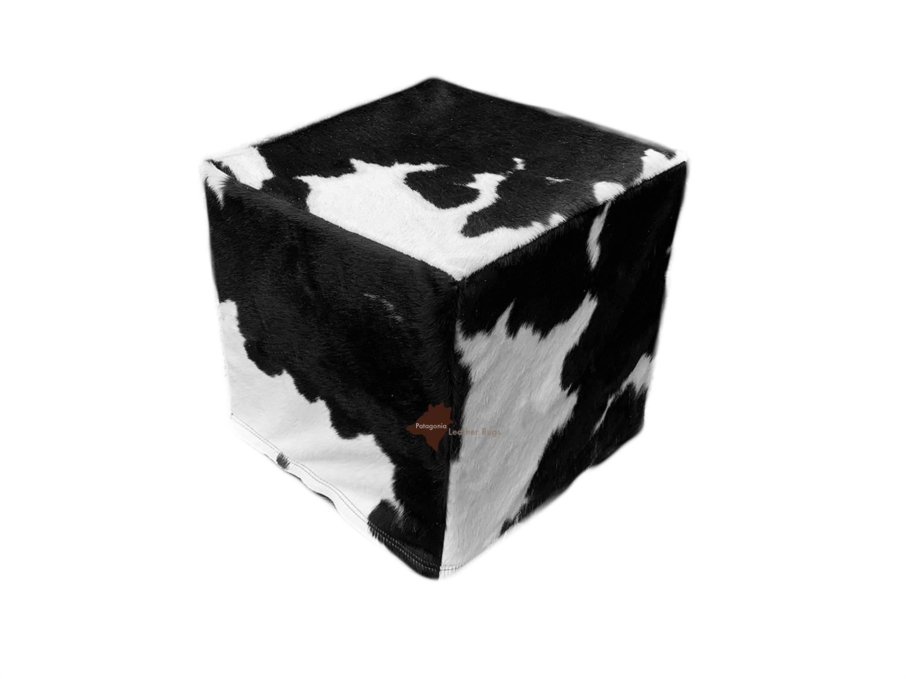 Sgabelli: Kuhfell Hocker Black/White – Nuovo e nell'imballaggio originale da Arbedo venduto da patagonialeatherrugs 2
