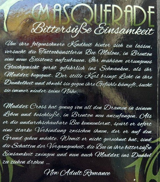 Bücher: Masquerade - bittersüsse Einsamkeit von Nyrae Dawn – Gebraucht aus Zürich von popcorn67 3