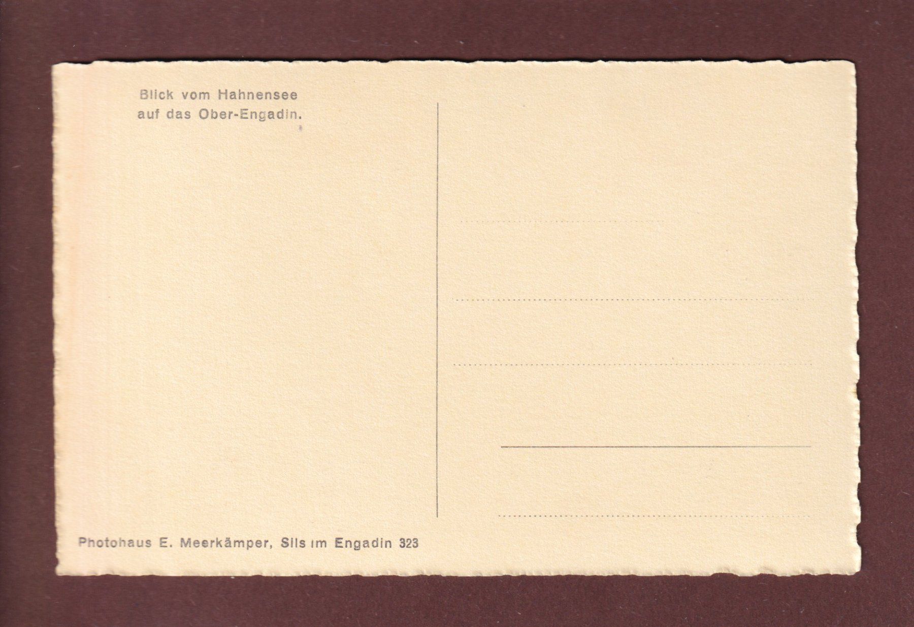 Cartoline postali: OBER-ENGADIN - Blick vom Hahnensee – Usato da Pully venduto da nicecards 1