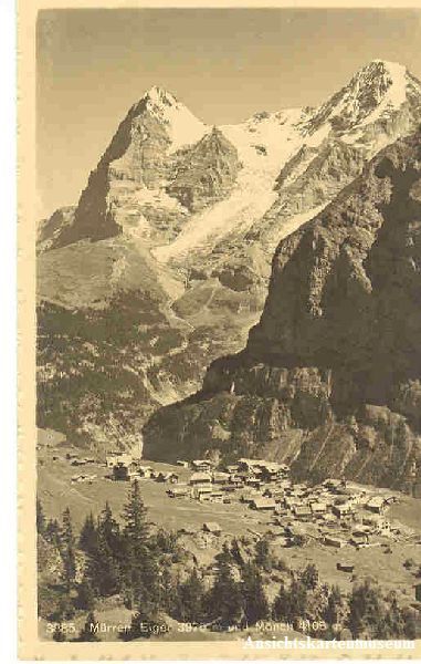Cartoline postali: Mürren + ca. 1920 – Usato da Emmenbrücke venduto da teestube