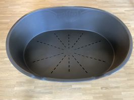 Grosser Hundekorb Plastik braun