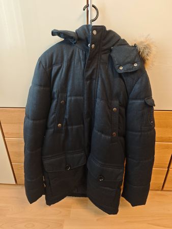TOMMY HILFIGER Herren Winterjacke / Parka mit Kapuze – M