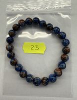 Naturstein Armband mit blau-braunen Steinen
