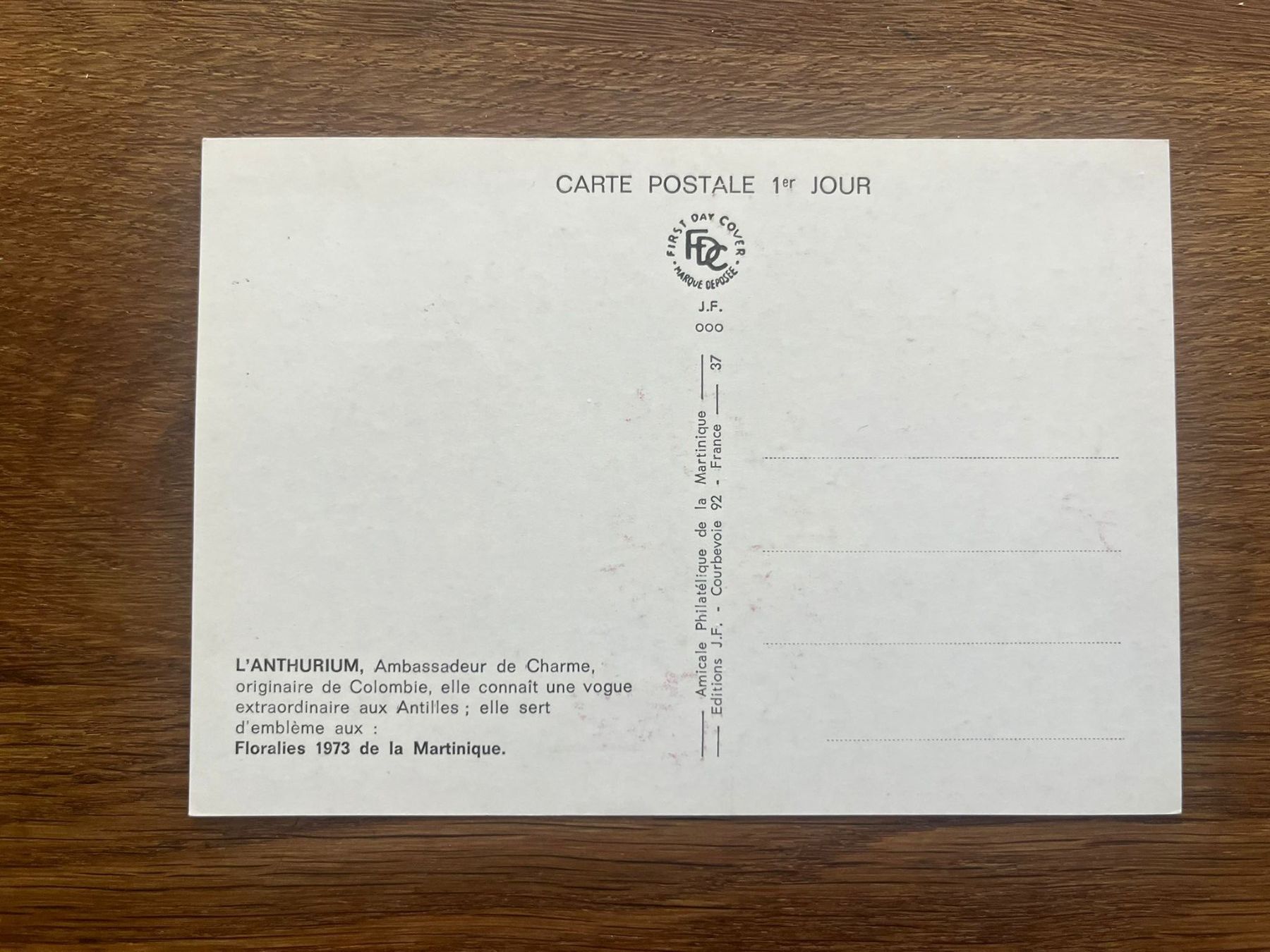 Tutti i francobolli: Ersttagesbrief Martinique 1973 – Nuovo e nell'imballaggio originale da Schlieren venduto da mki_xfh9 1