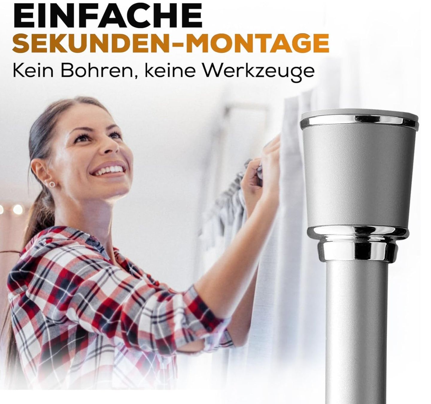Altro per la casa: Vorhangstange ohne Bohren 90-120cm – Nuovo e nell'imballaggio originale da Adlikon b.Regensdorf venduto da MK-VORHANGSERVICE 2