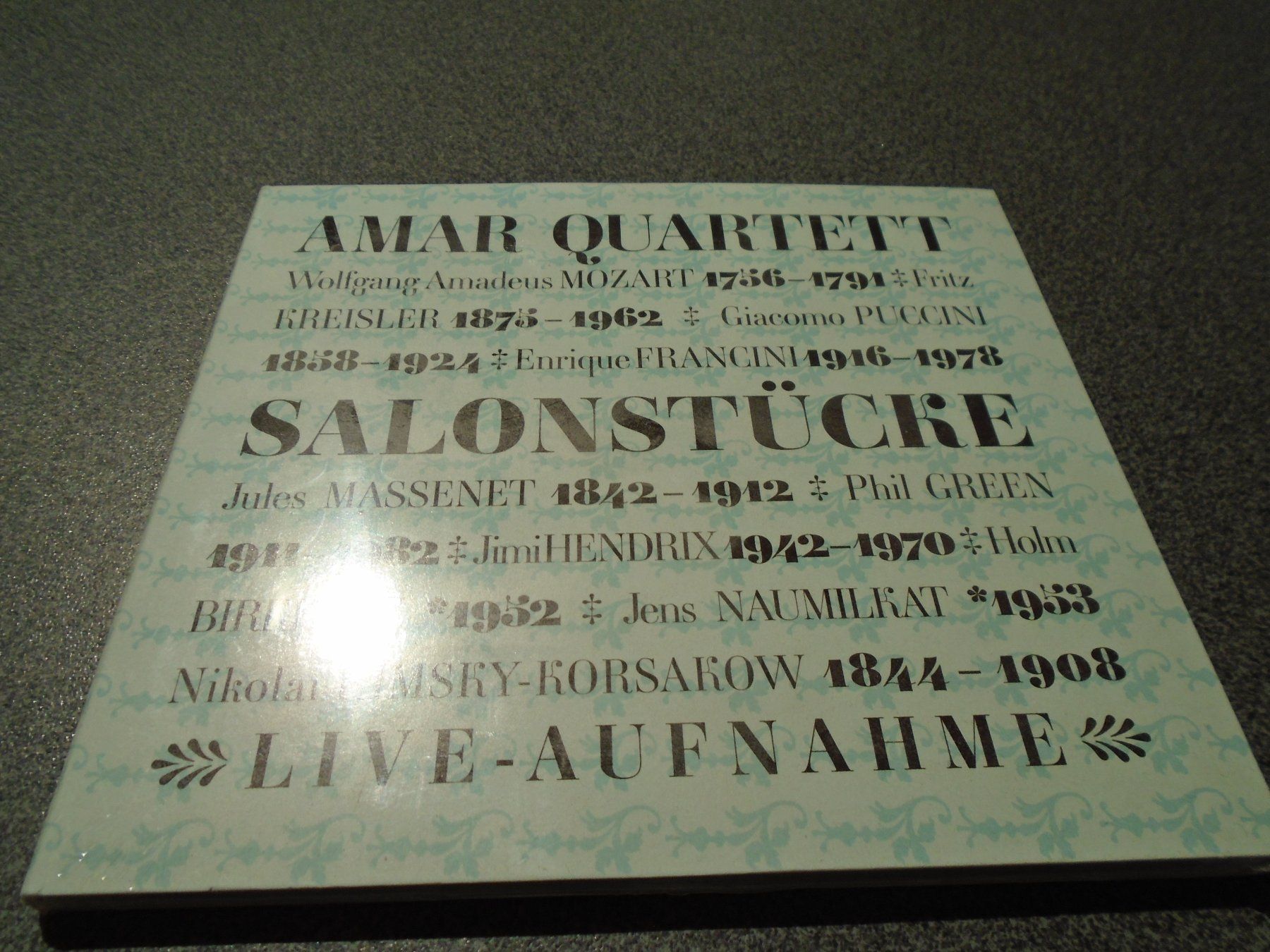 CD: CD Amar Quartett, Salonstücke – Nuovo e nell'imballaggio originale da Zürich venduto da abraxas1291
