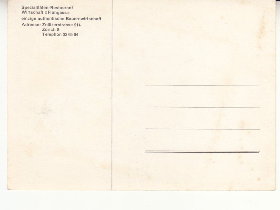 Cartoline postali: Zürich Flühgasse ca. 1945 – Usato da Bürglen TG venduto da StampGraf 1