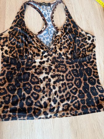 Top Roberto Cavalli 38/40 strech super sexy Animalier