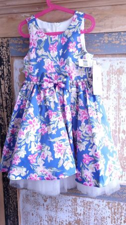 Kleid princess couture blau neu 128