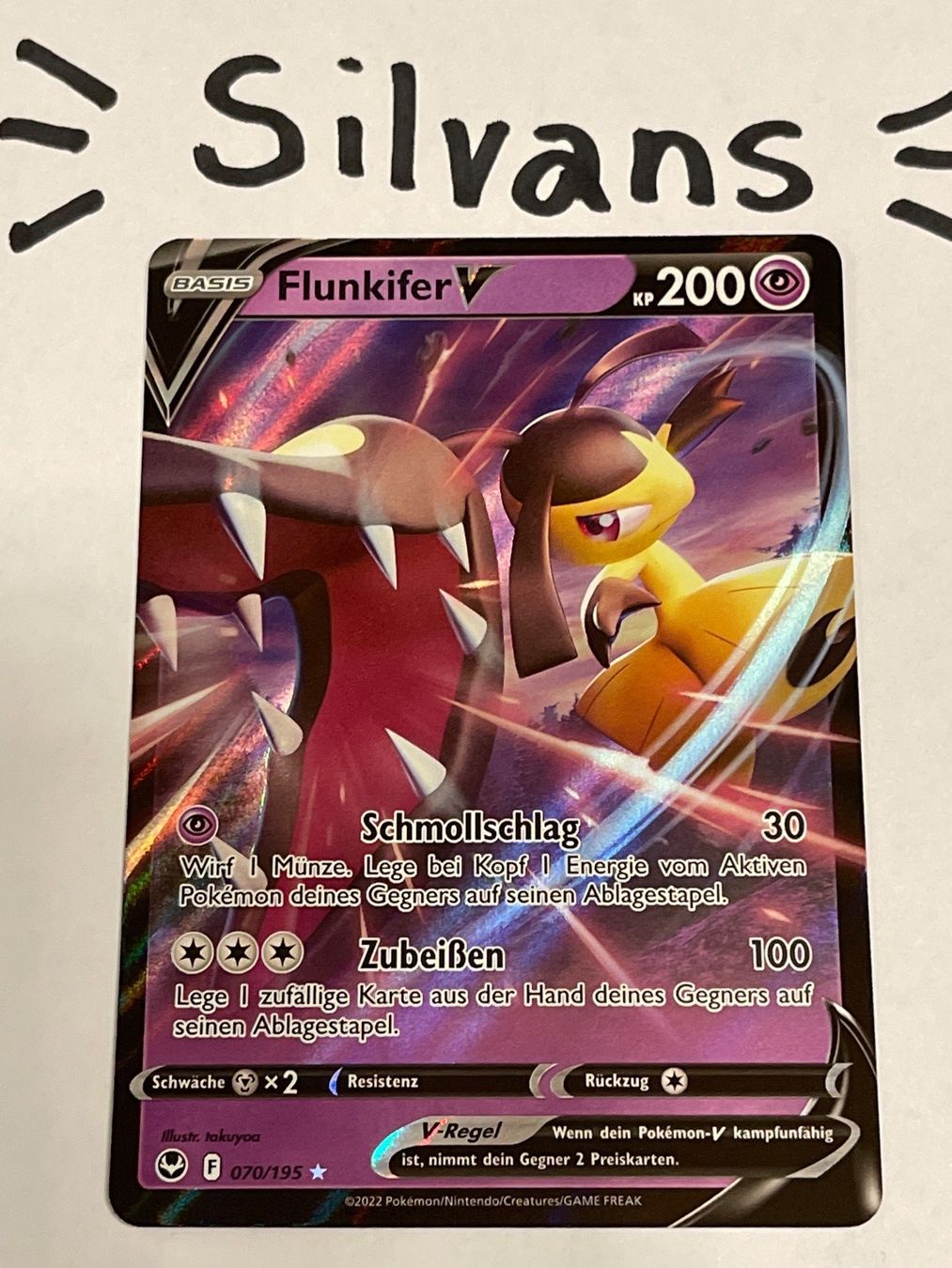 Pokémon Carte collezionabili: Flunkifer V 070/195 Silberne Sturmwinde Silver Tempest DE – Nuovo (secondo la descrizione) da Wil SG venduto da Silvans