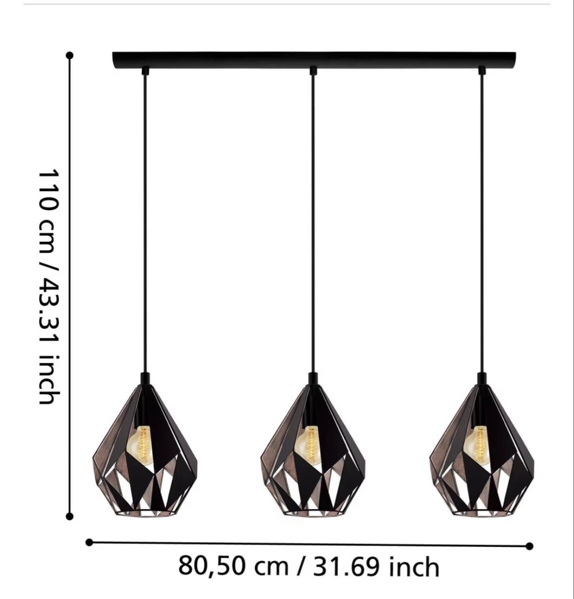 Eglo Lampadari & plafoniere: Hängelampe Eglo Carlton – Usato da Reinach BL venduto da uniquejules 3