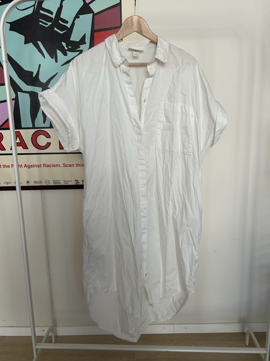 Monki Vestiti: Weisses Hemdblusenkleid Monki Grösse M – Usato da Zürich venduto da fan_z5fl
