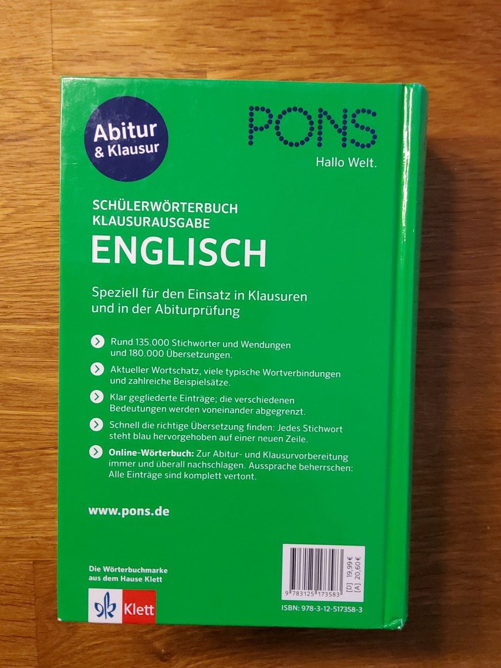 Bücher: Schülerwörterbuch Englisch/Deutsch "Pons" – Gebraucht aus Bauma von Sun1973 1