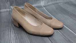 💞 ​Gabor Vintage Blockabsatz Pumps - 37 (4) - Flecht-Optik