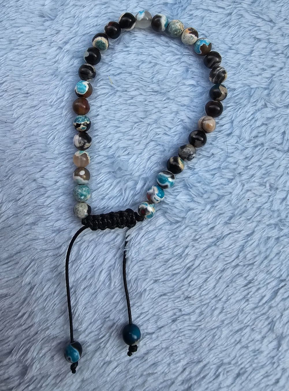 Armbänder & -reifen: Neu Armband Steine Blue green fire Agate – Neu und originalverpackt aus Füllinsdorf von Sunnebliemli7