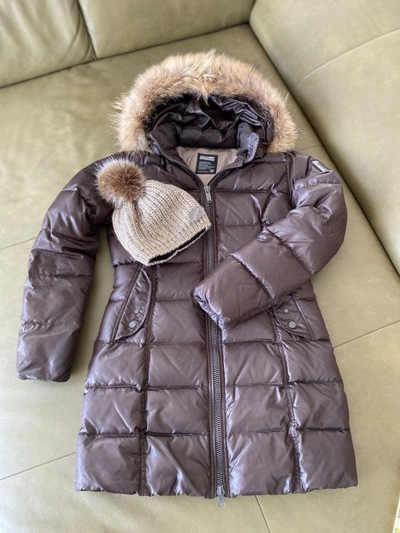 SOQUESTO WARME WINTERJACKE Anorak Parka mit Kapuze Khakibraun Beige Gr