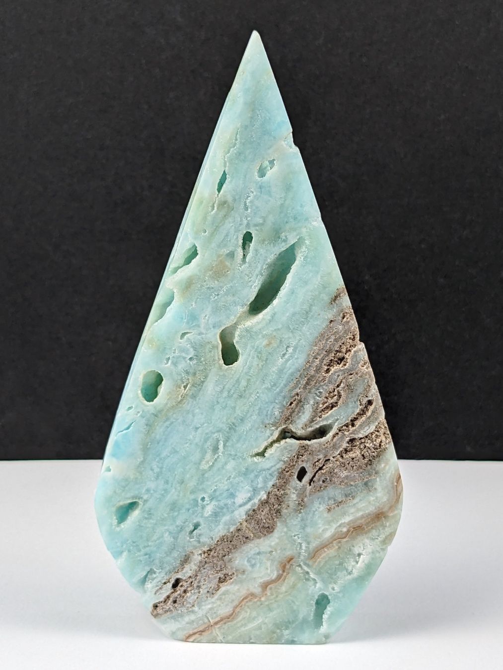Minerali & Pietre curative: Blauer Aragonit mit Stehfläche 9,8cm  69 Gramm – Nuovo e nell'imballaggio originale da Meilen venduto da StoneGarden