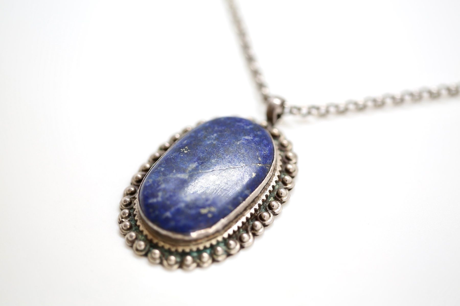 Catenine: Silberkette mit Lapis Lazuli Anhänger – Usato da Reinach BL venduto da Han-Numismatik 1