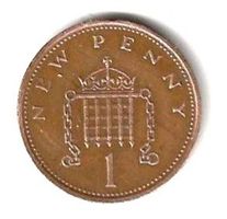 Münze 1 new Pennny United Kingdom, 1979