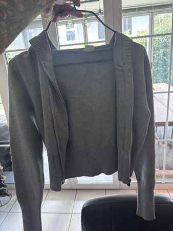 Grauer Missoni Strickpullover mit Kapuze Grösse M perfekt fü