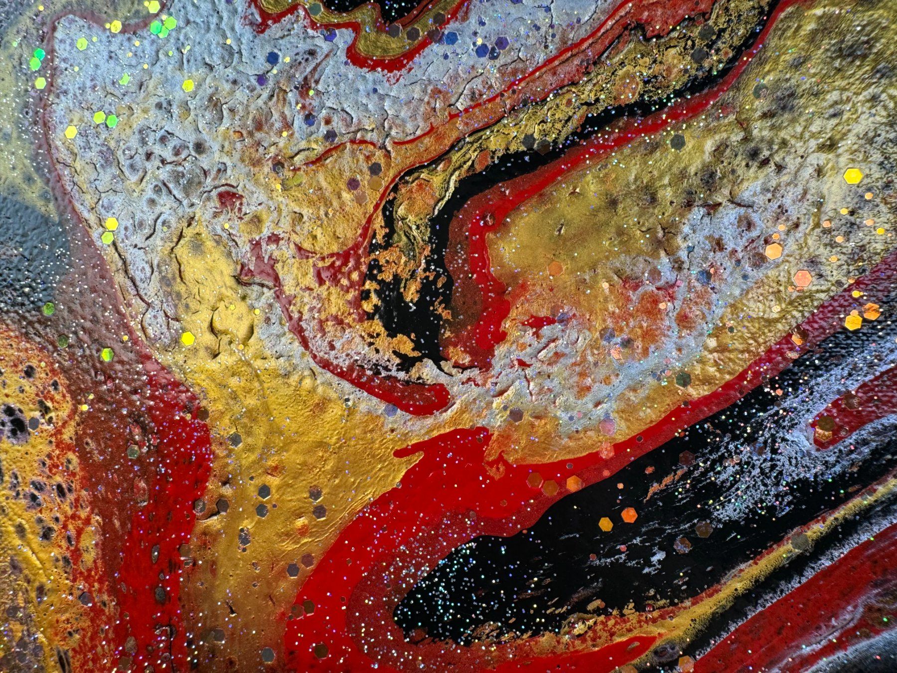 Dipinti: Acryl-Flüssigmalerei, quadratisch – Usato da Schlieren venduto da MayaSheng1983 1