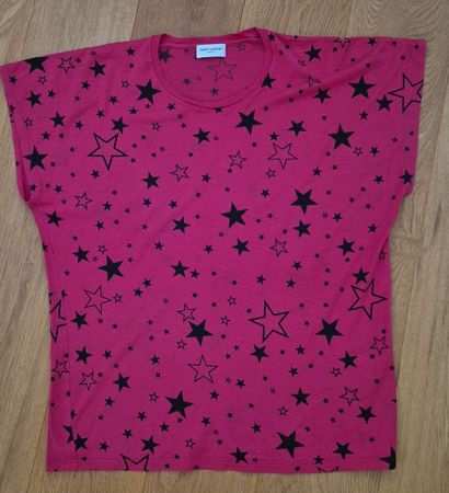 Saint Laurent Damen T-Shirt pink Sterne Grösse S guter Zusta
