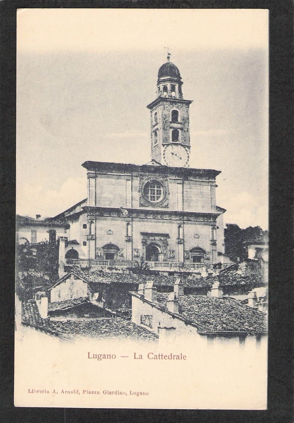 Ansichtskarten: CP.TI Lugano, La Cattedrale – Gebraucht aus Reichenburg von Pipo-67
