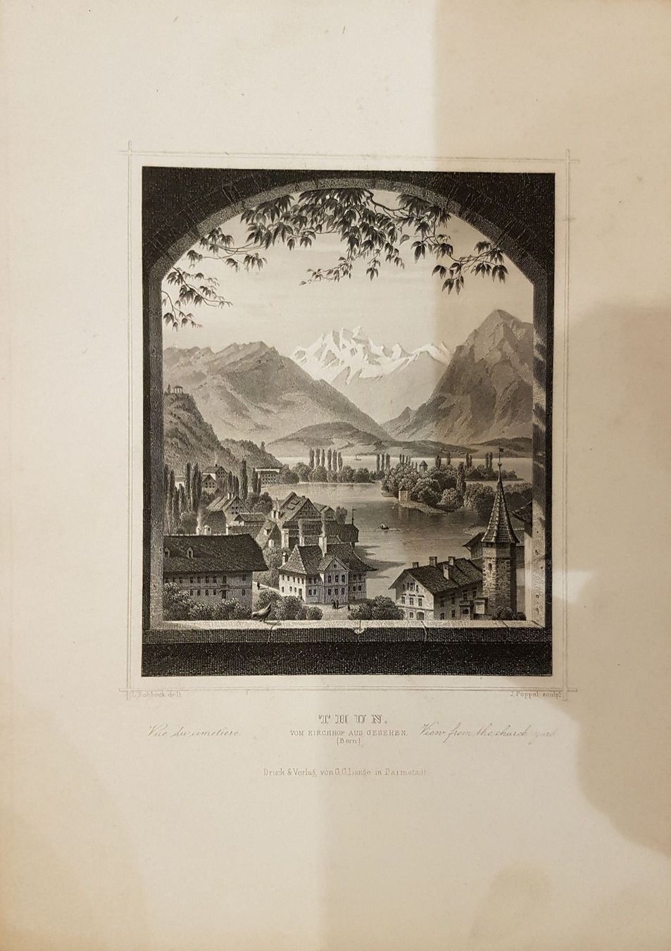 Dipinti: Ancienne gravure de Thoune par Rohbock – Usato da Lausanne venduto da leneko